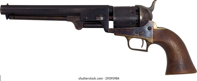 old west pistol isolated on white