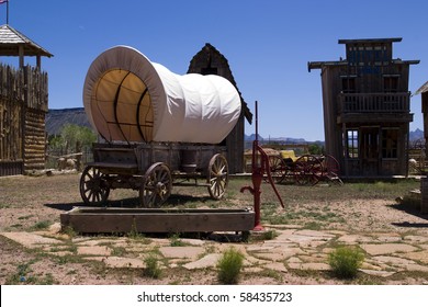 Old west town in the arizona desert in USA