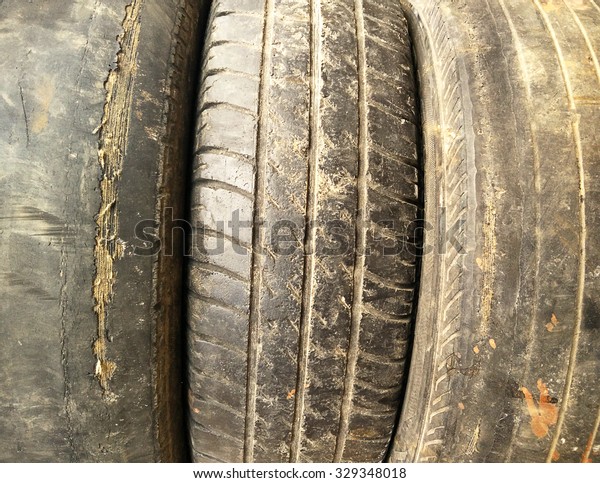 Old wheel rubbers\
close up for background