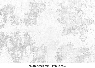 Old white cement wall peeling paint texture and background seamless