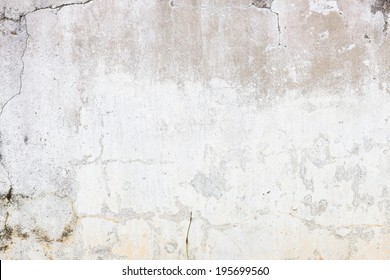 Old White Concrete Wall