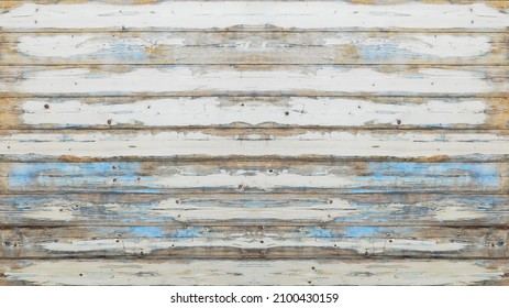 Old White Painted Exfoliate Rustic Bright Light Wooden Texture - Wood Background Shabby	
