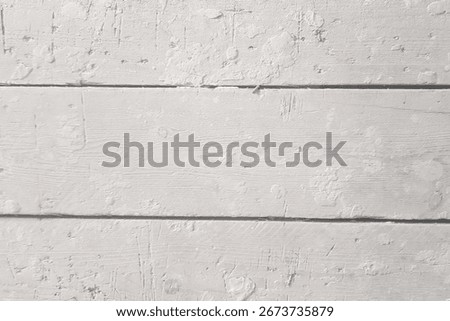 Old white painted exfoliate rustic bright light wooden texture. Wood background shabby