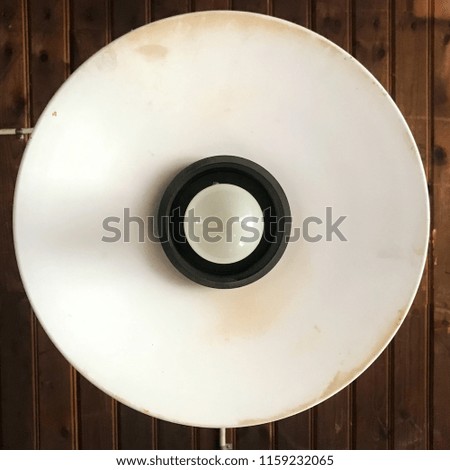 Similar – empty old soup plate with spoon on old wooden background