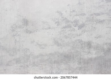 Old White Wall With Gray Spots Covered With Cement. Ugly Wall But Beautiful Texture.	
