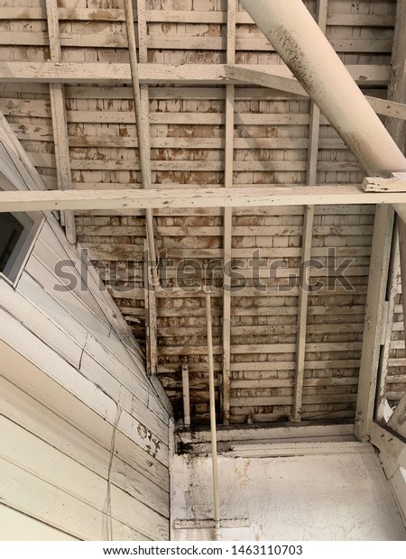 Old White Wood Barn Ceiling Roof Stock Photo Edit Now