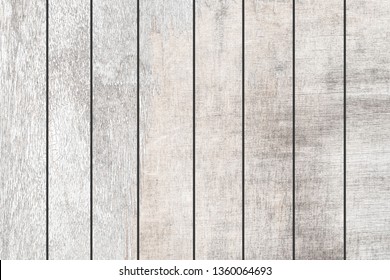 Old white wood fence texture and seamless background