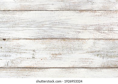 Old white wooden board. Empty vintage background