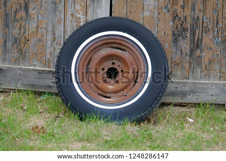 old whitewall tire