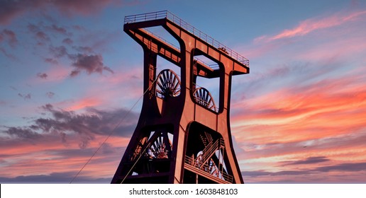 Old Winding Tower In The Ruhr Area