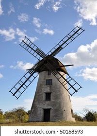 An old windmill on the island Gotland in Sweden.