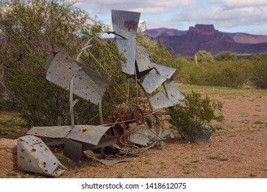 Old Windmill Riddled Bullet Holes Stock Photo (Edit Now) 1418612075