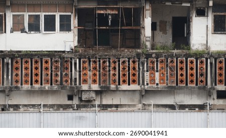 Old Window, Metallic Window Facade, , Old Metallic Window, Close up...