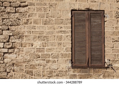 Old Window On Old Wall