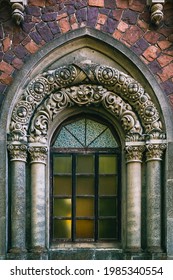 Old Window Of The Potocki Family Burial Vault In Pechera, Ukraine