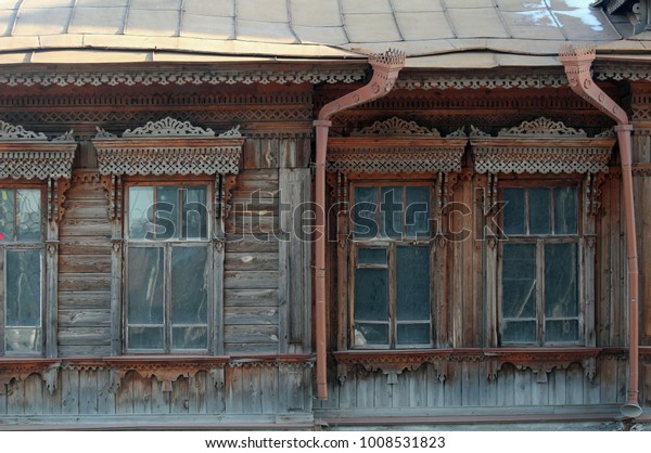 Old Windows Frames Decorated Carving Wood Stock Photo Edit Now