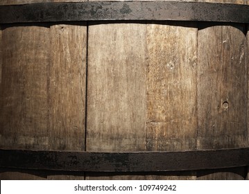 Old Wine Barrel Closeup (La Rioja,Spain)