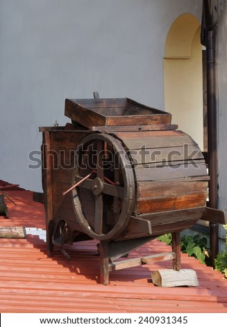 old winnower machine for segregation seed