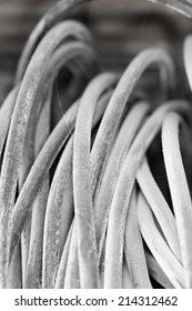 old wire as a backdrop. close-up