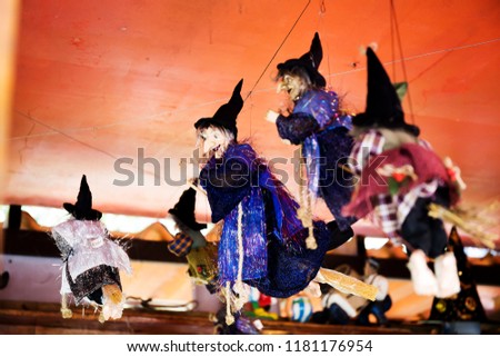 Old Witch doll decoration for Halloween