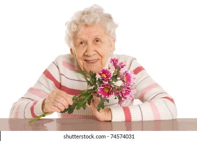 The Old Woman With A Bunch Of Flowers