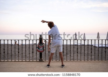 Similar – Foto Bild Seniorsportlerin und kleines Mädchen High Five