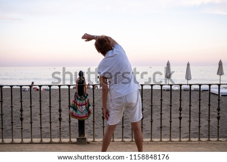 Similar – Foto Bild Seniorsportlerin und kleines Mädchen High Five