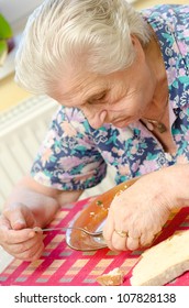 Old Woman Eating Soup