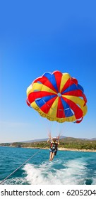 Old Woman  With Sea Parachute