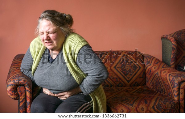 Стоковая фотография "Old Woman Stomach Elderly Senior Woman" (ред...