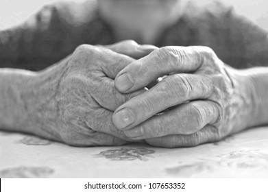 Old woman's hand