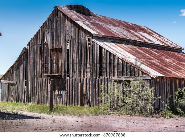 Old Wood Barn Arizona Ghost Town Stock Photo Edit Now 670987888