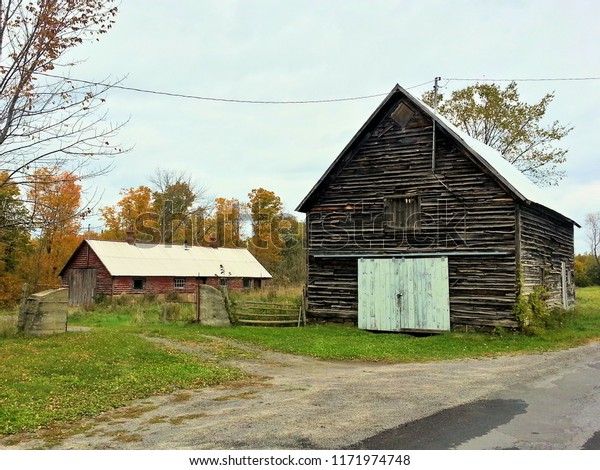 Old Wood Barns Northern Ontario Canada Stock Photo Edit Now