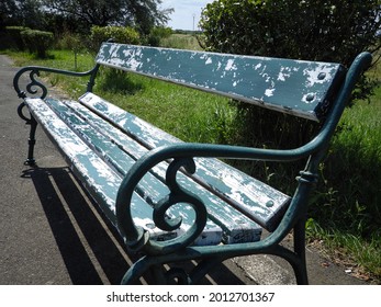 Old Wood Bench In Hortobágy, Hungary.