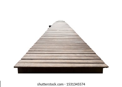 Old wood bridge brown isolated on the white background which has walk way for travel tourism for holiday destination for tourists. With clipping path. - Powered by Shutterstock