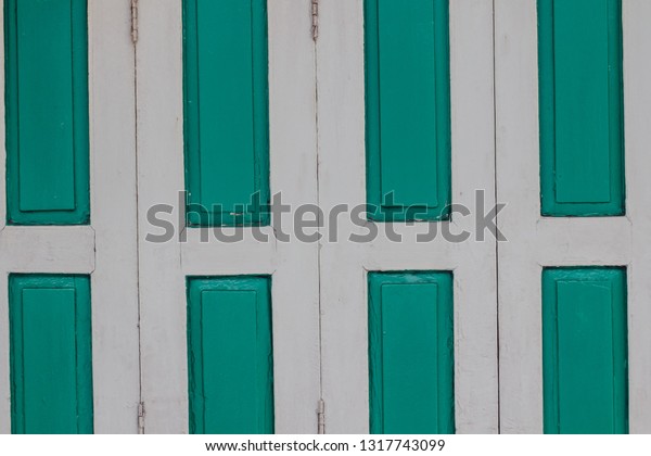 Old Wood Door Paint Green Mix Stock Photo Edit Now 1317743099