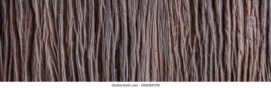 Old wood has stripe or curly stripe grain, wooden exotic beautiful pattern on abstract background texture panorama 