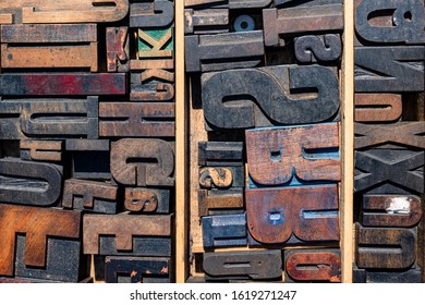 Old wood letters for vintage letter press - Powered by Shutterstock