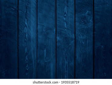 Old Wood Planks Blue Color Background