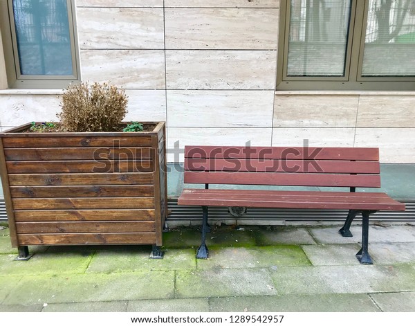 Old Wood Seat Benches Pastel Hues Stock Photo Edit Now 1289542957
