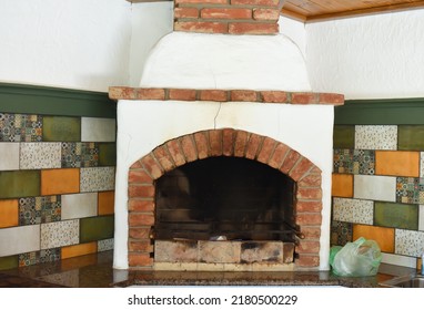 Old Wood Stove In A Beautiful Room