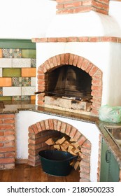 Old Wood Stove In A Beautiful Room