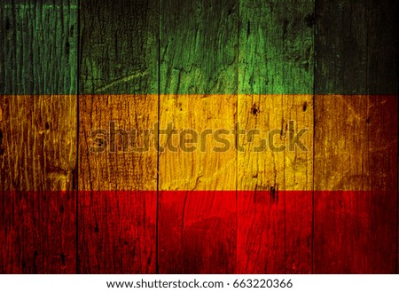 old wood texture and background, red, yellow, green, reggae style