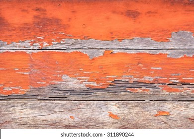Old wood wall with chipped paint