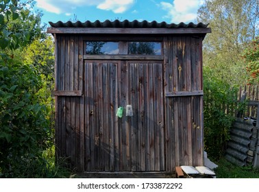 Old Wooden Accessory Dwelling Unit On A Summer House Lot