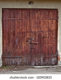 old wooden barn door 