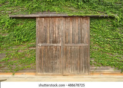 Old Wooden Barn Door