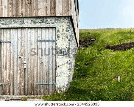 Similar – Image, Stock Photo Wooden boathouses built on the Mecklenburg Lake District on the banks of the Müritz River