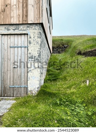 Similar – Image, Stock Photo Wooden boathouses built on the Mecklenburg Lake District on the banks of the Müritz River