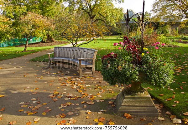 Old Wooden Bench Oxford Botanic Garden Stock Photo Edit Now